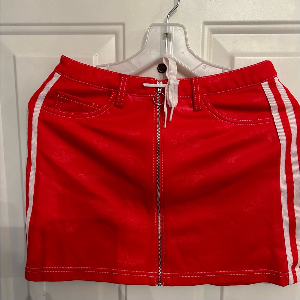 Adidas x Fiorucci Red Angel Jacquard Mini Skirt